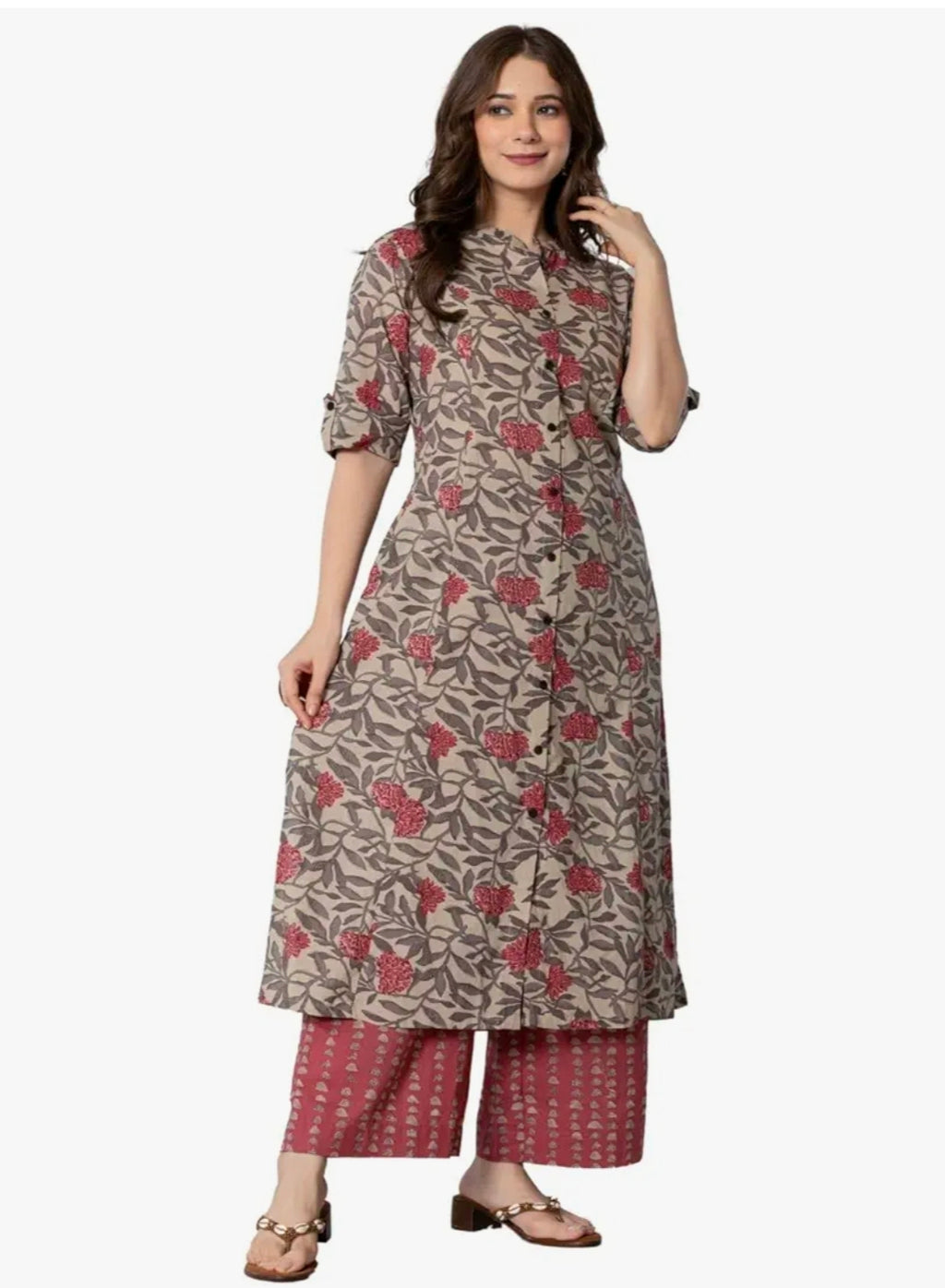 MeeSri Women Kurta with Palazzo Pant Set