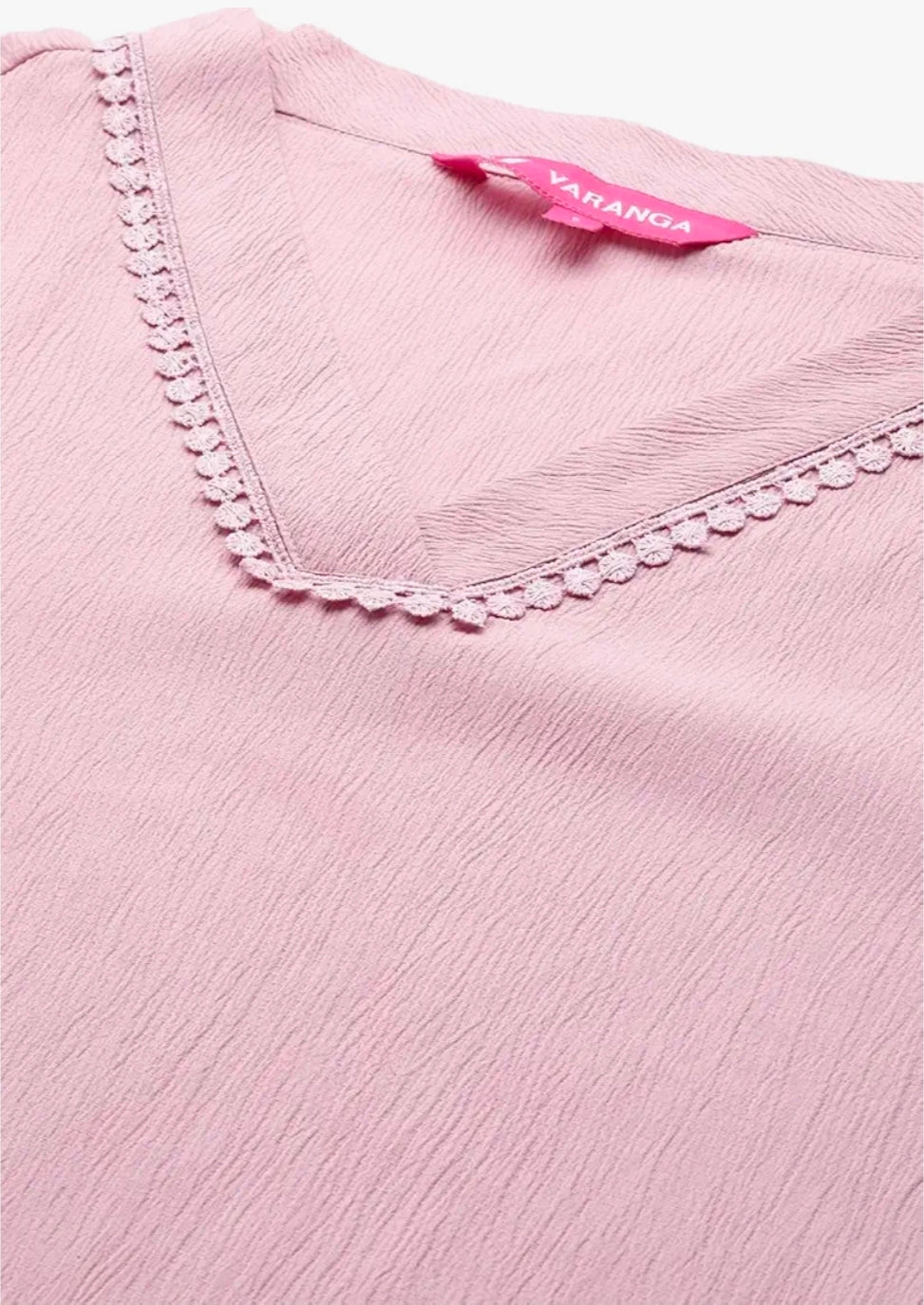 MeeSri Women Pink Straight Kurta Paired with Tonal Bottom – Comfortable and Stylish Outfit for Various Occasions