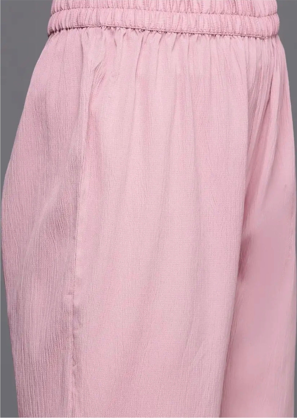 MeeSri Women Pink Straight Kurta Paired with Tonal Bottom – Comfortable and Stylish Outfit for Various Occasions