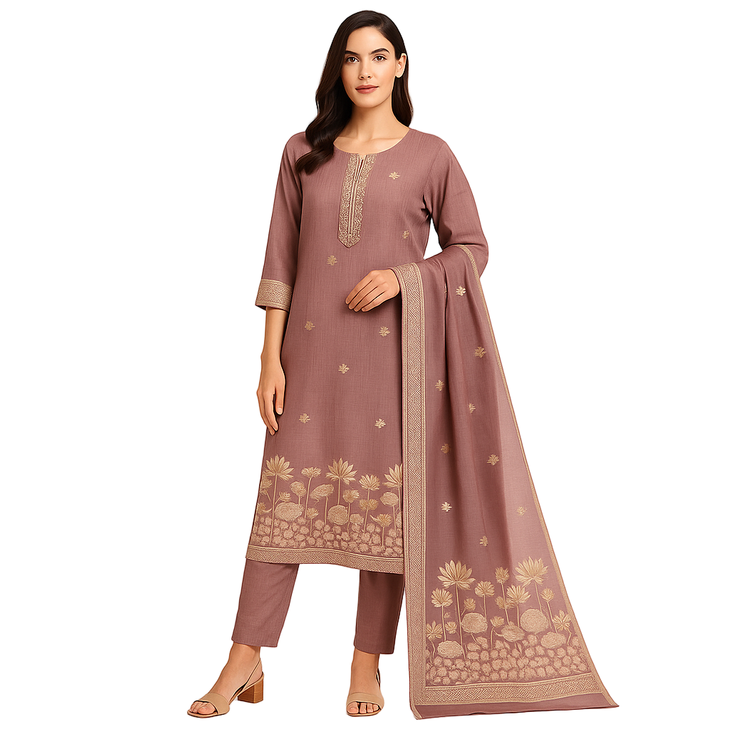 MeeSri Kurta Set With Pant and Dupatta 3 peice Kurta Set