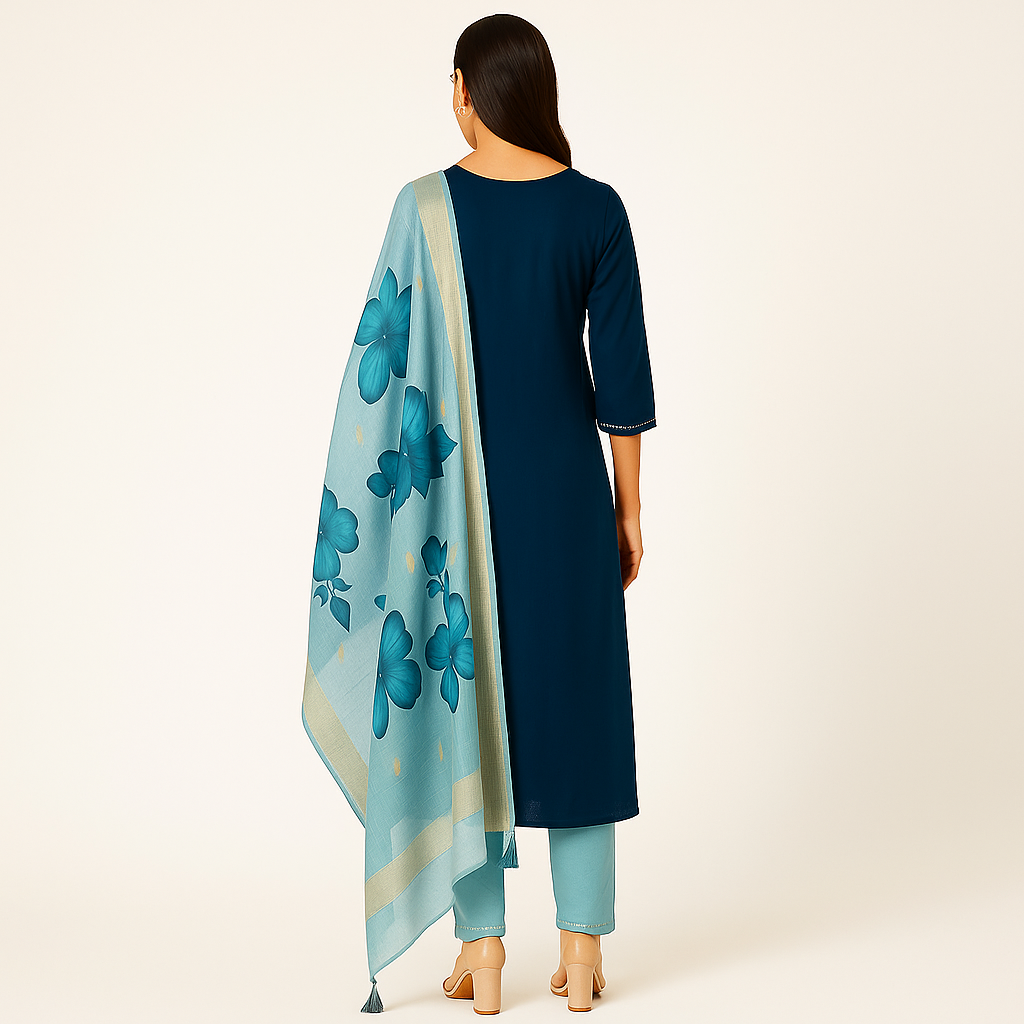 MeeSri Women Kurta with Pant and Dupatta