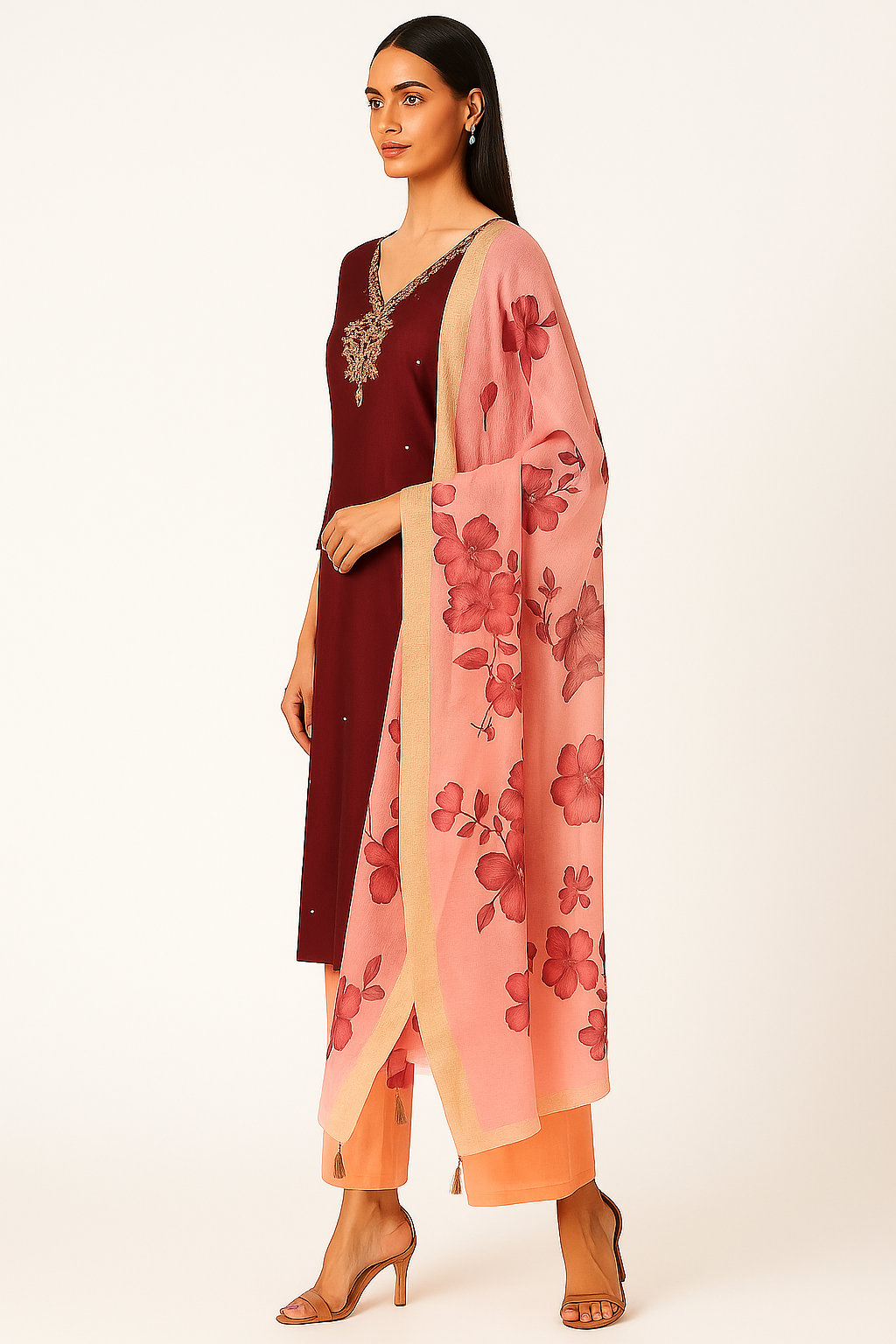 MeeSri Women Kurta with Pant and Dupatta