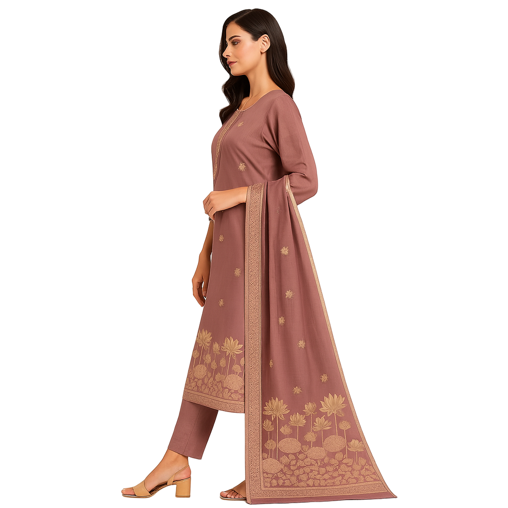 MeeSri Kurta Set With Pant and Dupatta 3 peice Kurta Set