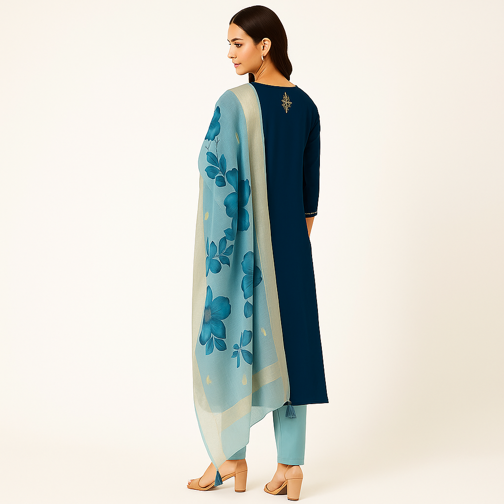MeeSri Women Kurta with Pant and Dupatta