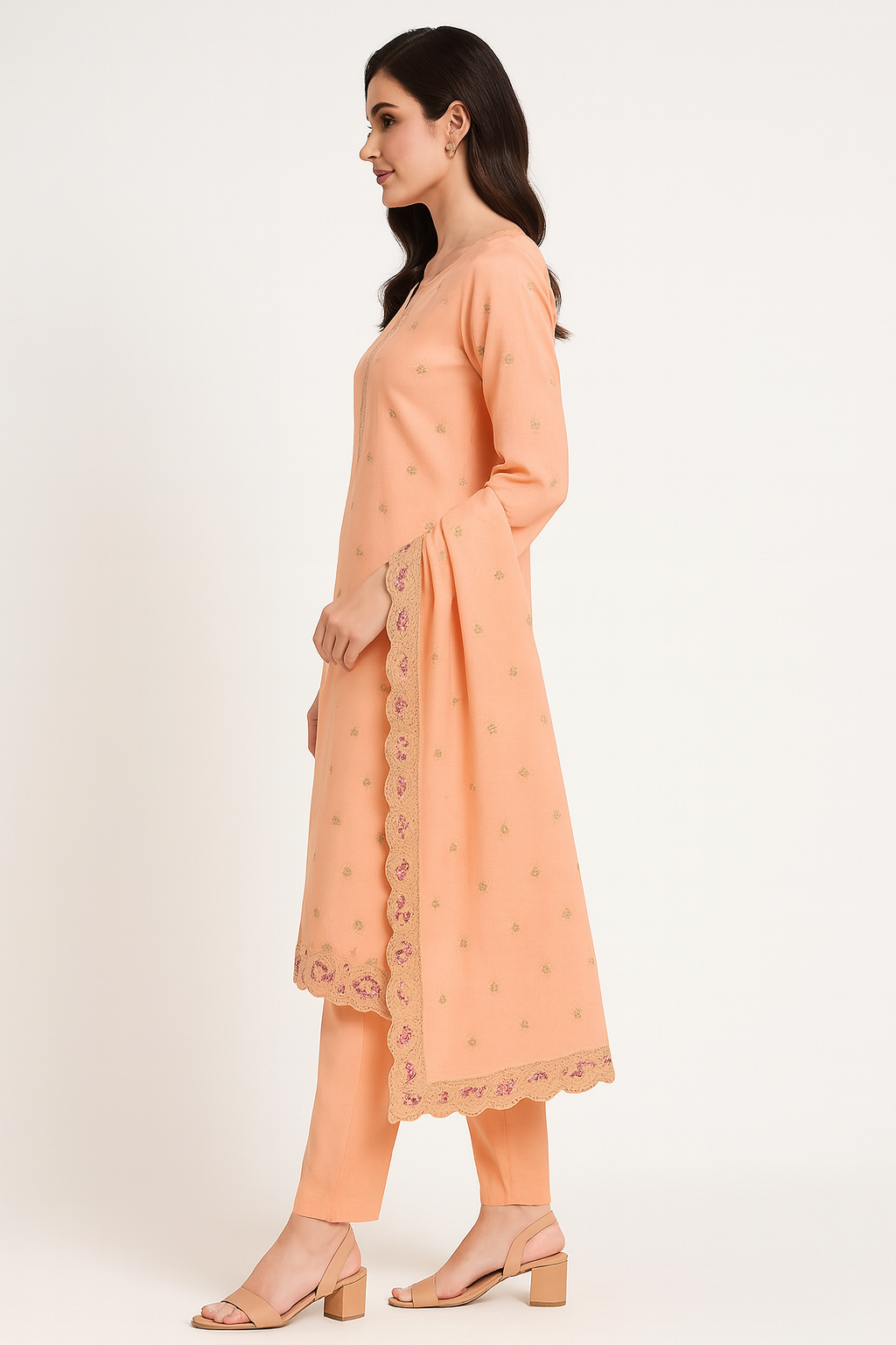 MeeSri Cotton Straight Suit Set with Dupatta | Readymade Kurti Palazoo Set | Cotton Kurta for Womens | 3 Pcs Set| All Size